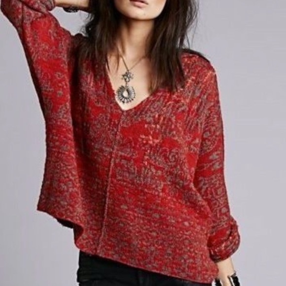 Free People Raggy Hoodie Sweater sz s - Picture 3 of 4